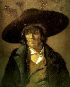 Theodore   Gericault portrait d' homme dit le vendeeen oil painting